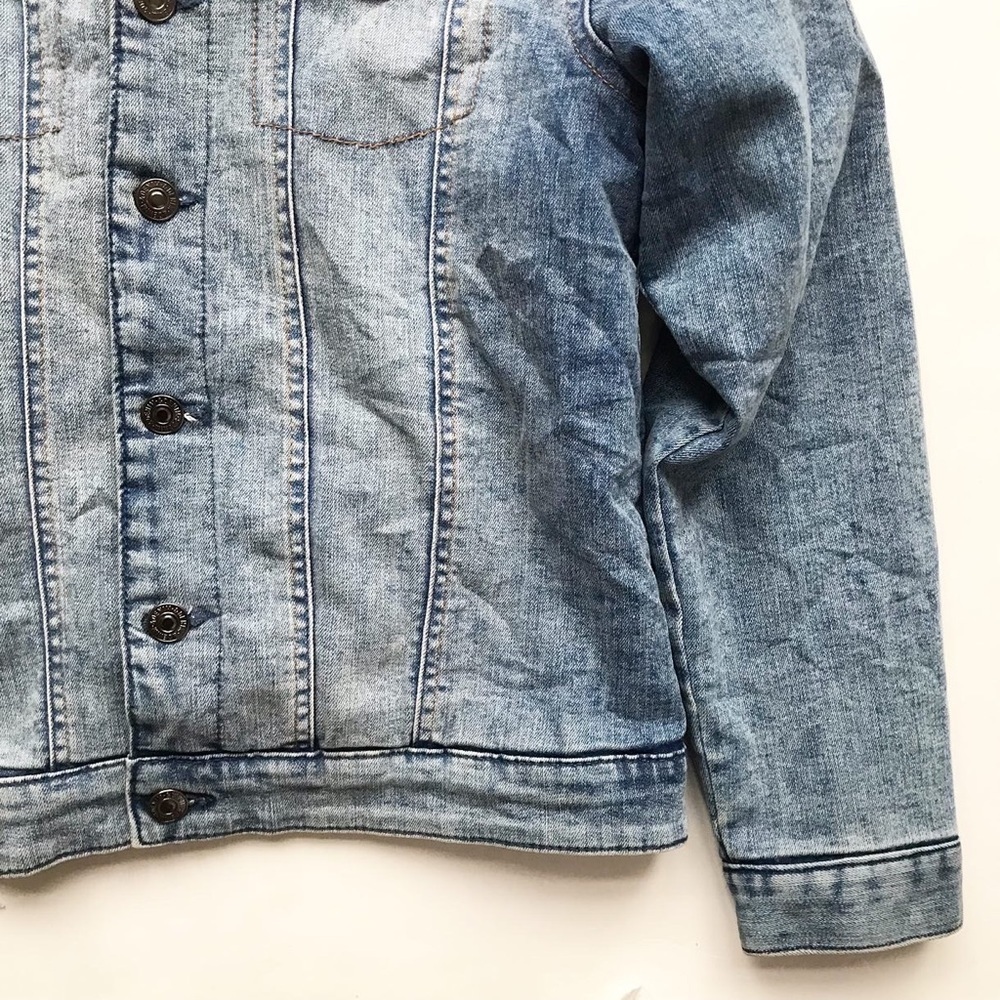H&M sherpa lined denim jacket EUC  11-12Y - Picture 3 of 6